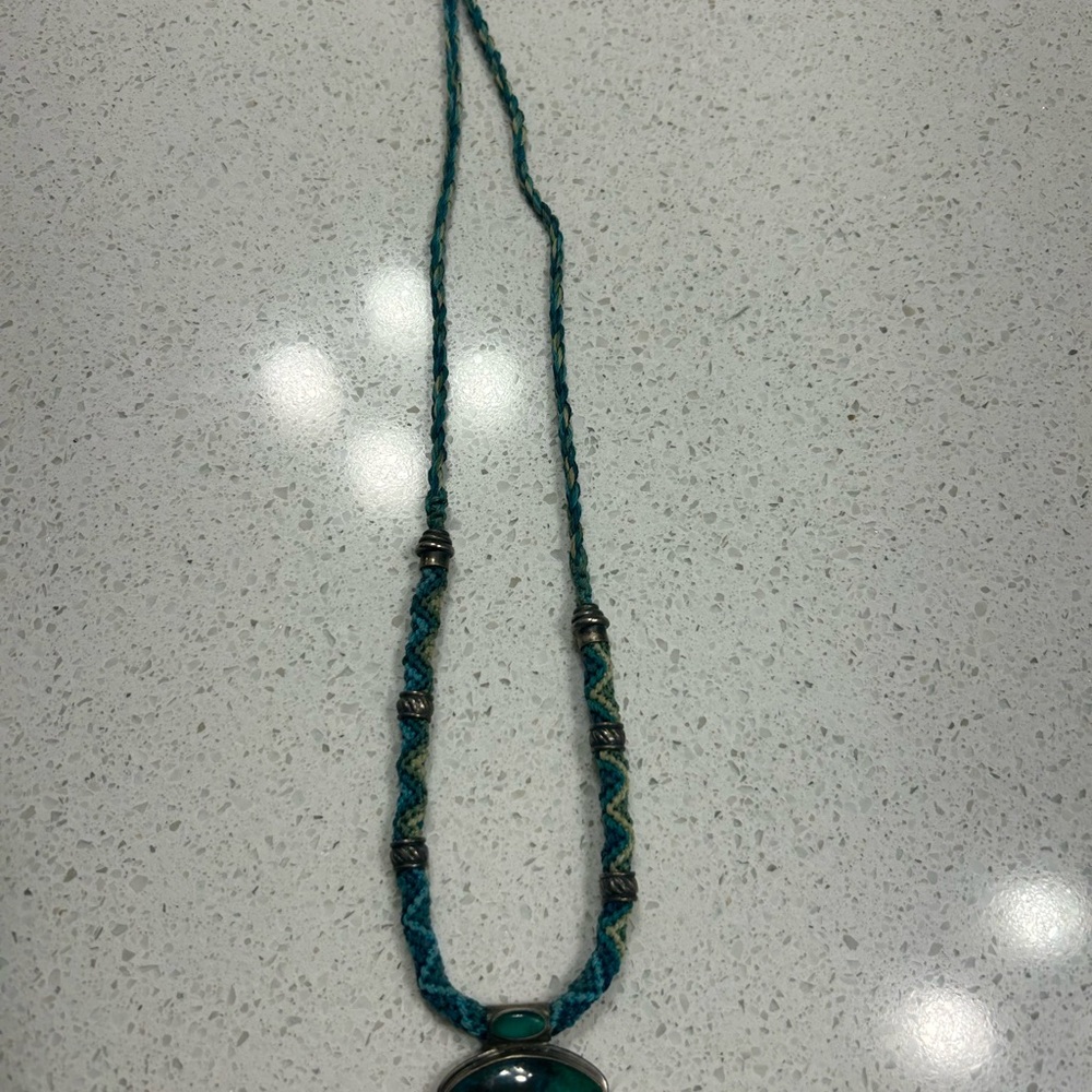 Isha Elafi Turquoise Necklace with Silver Accents - Picture 2 of 4